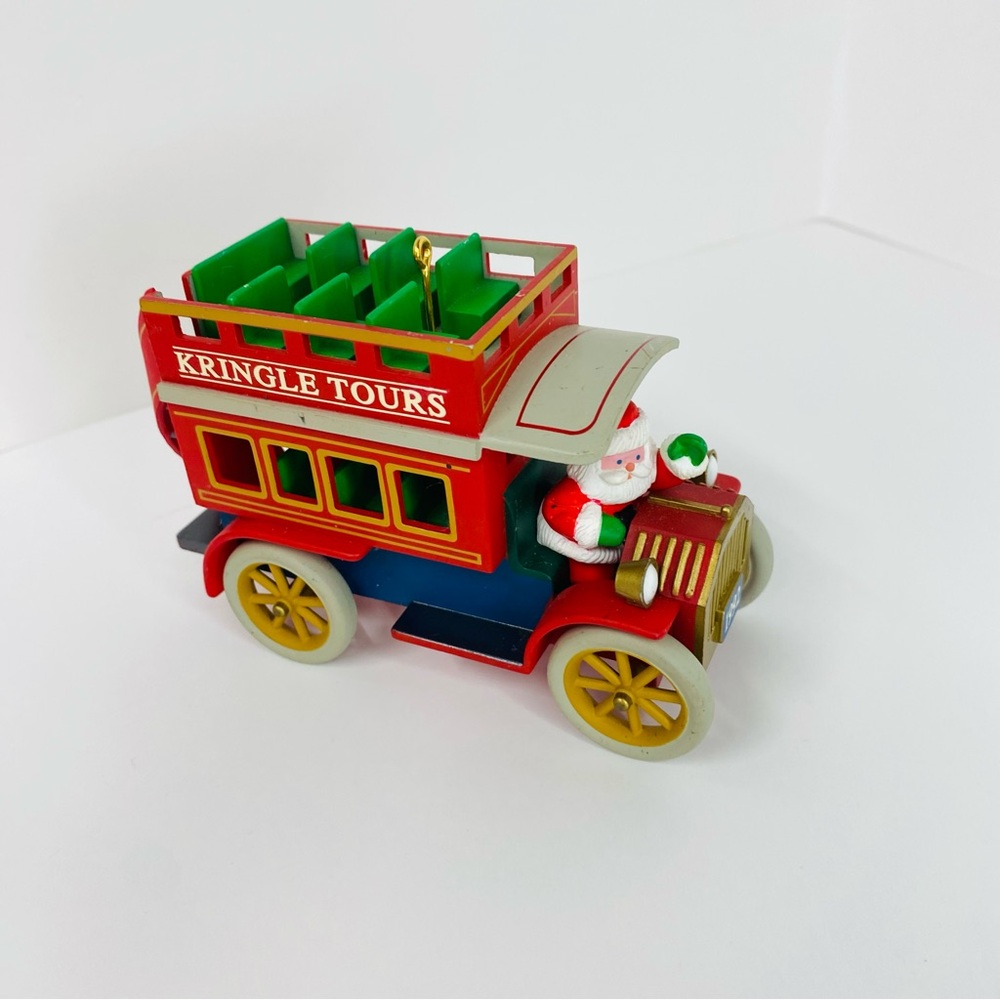 Hallmark Keepsake 1992 Ornament Kringle Tours Double Decker Bus Here Comes Santa